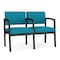 Lesro Lenox 2 Seat Tandem Seating W/ Arm, 43.5 in W 24.5 in L 32 in H LS2103 - alternate 1